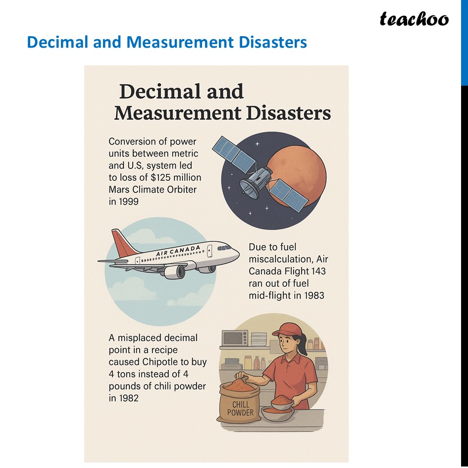 Decimal and Measurement Disasters - with 3+ examples - Teachoo